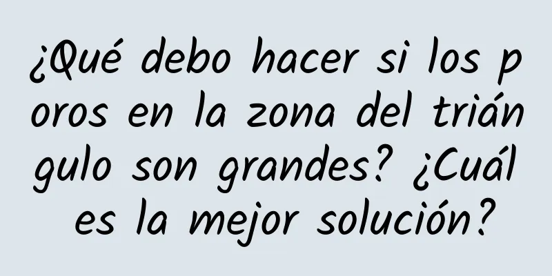 ¿Qué debo hacer si los poros en la zona del triángulo son grandes? ¿Cuál es la mejor solución?