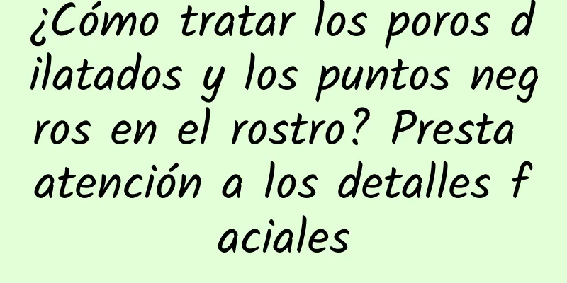 ¿Cómo tratar los poros dilatados y los puntos negros en el rostro? Presta atención a los detalles faciales