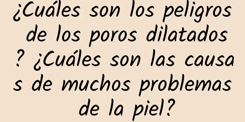 ¿Cuáles son los peligros de los poros dilatados? ¿Cuáles son las causas de muchos problemas de la piel?