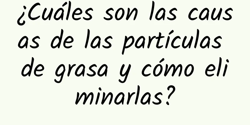 ¿Cuáles son las causas de las partículas de grasa y cómo eliminarlas?