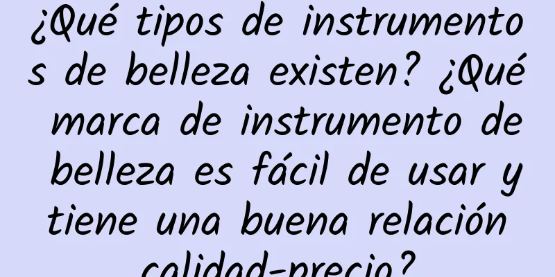 ¿Qué tipos de instrumentos de belleza existen? ¿Qué marca de instrumento de belleza es fácil de usar y tiene una buena relación calidad-precio?