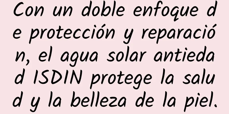 Con un doble enfoque de protección y reparación, el agua solar antiedad ISDIN protege la salud y la belleza de la piel.