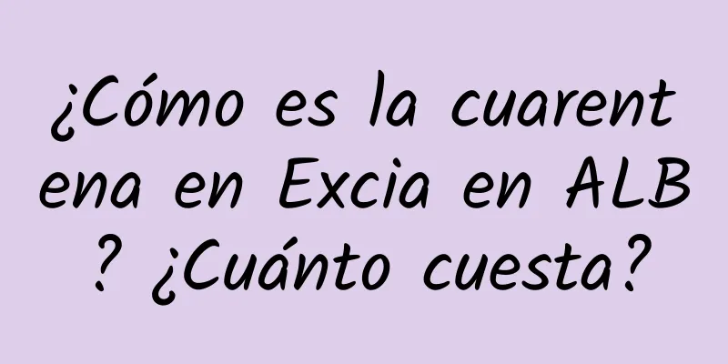 ¿Cómo es la cuarentena en Excia en ALB? ¿Cuánto cuesta?