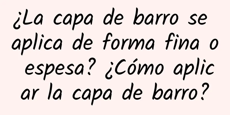 ¿La capa de barro se aplica de forma fina o espesa? ¿Cómo aplicar la capa de barro?