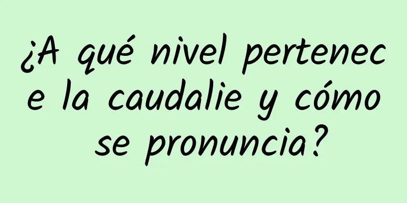 ¿A qué nivel pertenece la caudalie y cómo se pronuncia?