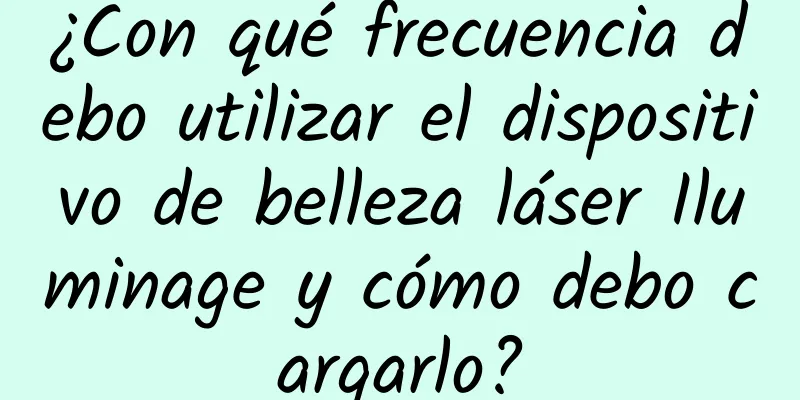 ¿Con qué frecuencia debo utilizar el dispositivo de belleza láser Iluminage y cómo debo cargarlo?