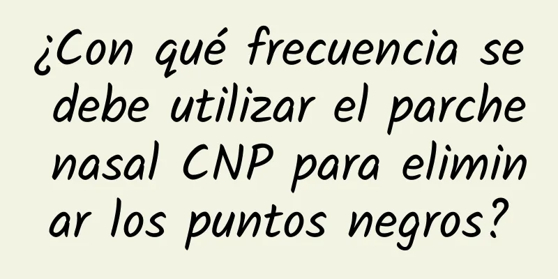 ¿Con qué frecuencia se debe utilizar el parche nasal CNP para eliminar los puntos negros?