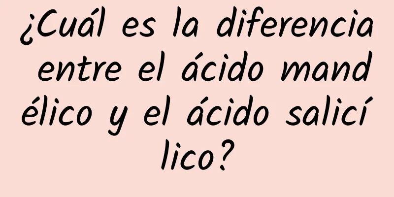 ¿Cuál es la diferencia entre el ácido mandélico y el ácido salicílico?