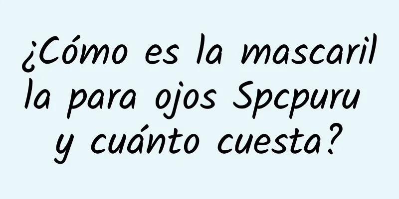 ¿Cómo es la mascarilla para ojos Spcpuru y cuánto cuesta?