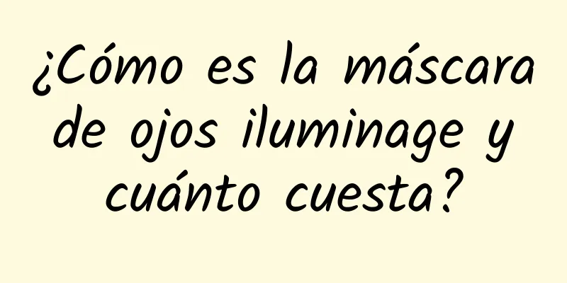 ¿Cómo es la máscara de ojos iluminage y cuánto cuesta?