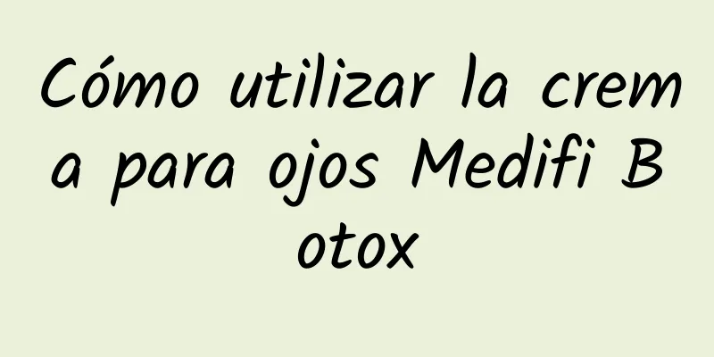 Cómo utilizar la crema para ojos Medifi Botox