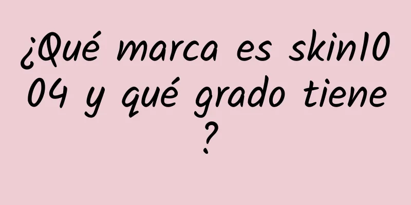 ¿Qué marca es skin1004 y qué grado tiene?