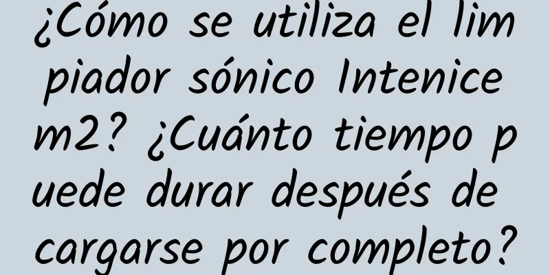 ¿Cómo se utiliza el limpiador sónico Intenicem2? ¿Cuánto tiempo puede durar después de cargarse por completo?