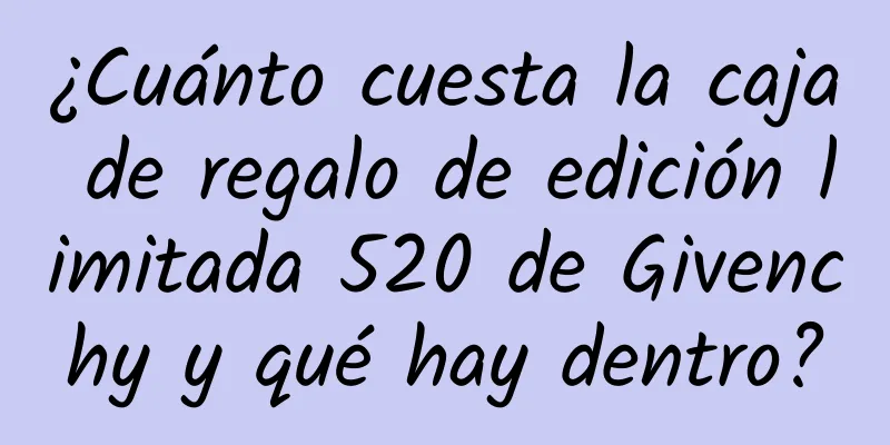 ¿Cuánto cuesta la caja de regalo de edición limitada 520 de Givenchy y qué hay dentro?