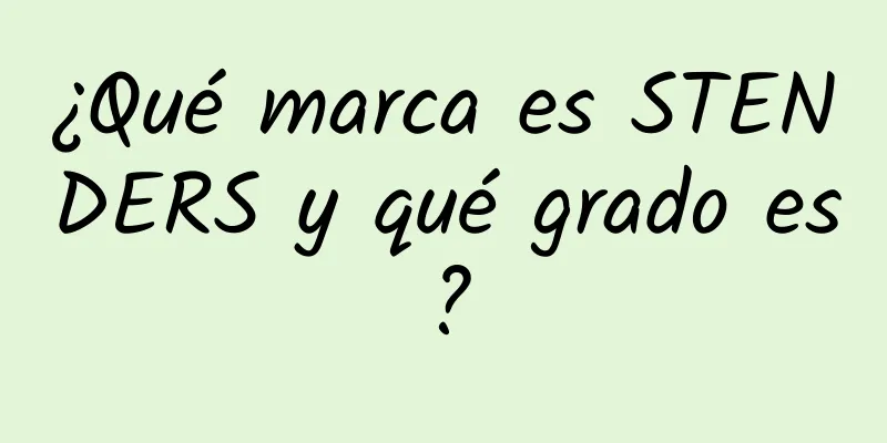 ¿Qué marca es STENDERS y qué grado es?