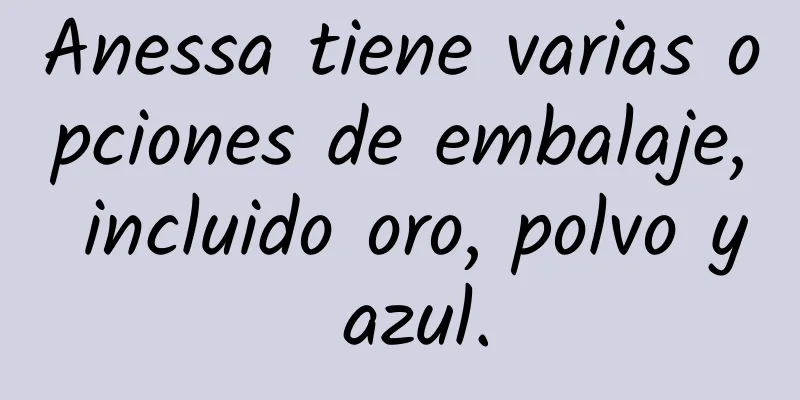 Anessa tiene varias opciones de embalaje, incluido oro, polvo y azul.