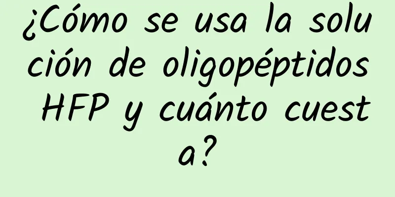 ¿Cómo se usa la solución de oligopéptidos HFP y cuánto cuesta?