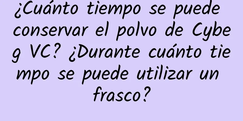 ¿Cuánto tiempo se puede conservar el polvo de Cybeg VC? ¿Durante cuánto tiempo se puede utilizar un frasco?