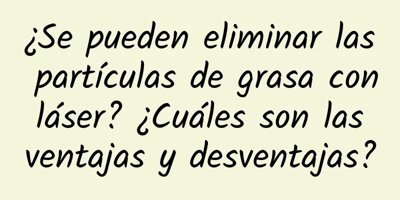 ¿Se pueden eliminar las partículas de grasa con láser? ¿Cuáles son las ventajas y desventajas?