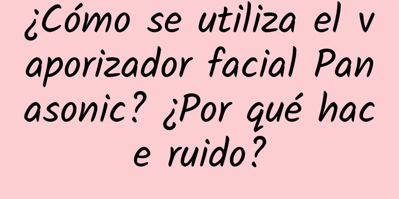 ¿Cómo se utiliza el vaporizador facial Panasonic? ¿Por qué hace ruido?