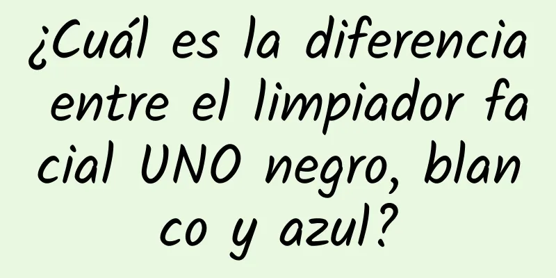 ¿Cuál es la diferencia entre el limpiador facial UNO negro, blanco y azul?