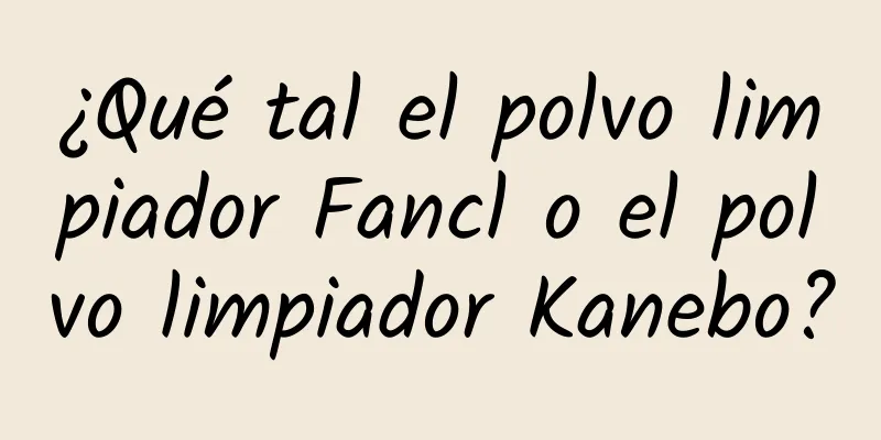 ¿Qué tal el polvo limpiador Fancl o el polvo limpiador Kanebo?