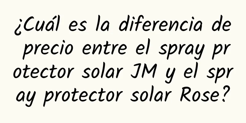 ¿Cuál es la diferencia de precio entre el spray protector solar JM y el spray protector solar Rose?