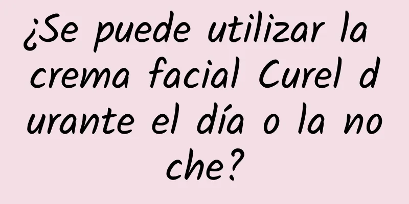 ¿Se puede utilizar la crema facial Curel durante el día o la noche?