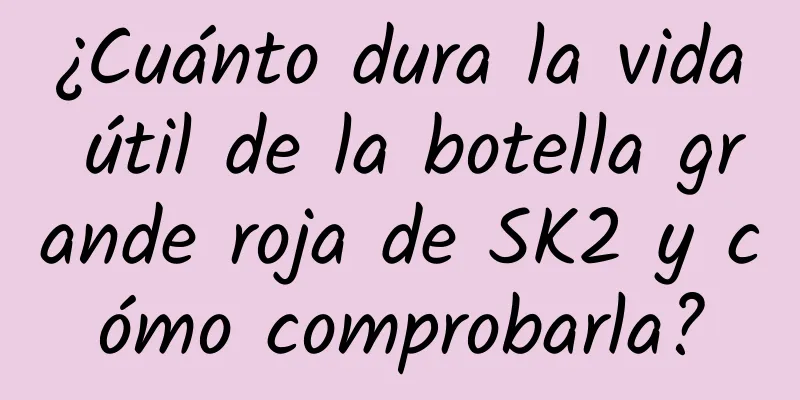 ¿Cuánto dura la vida útil de la botella grande roja de SK2 y cómo comprobarla?