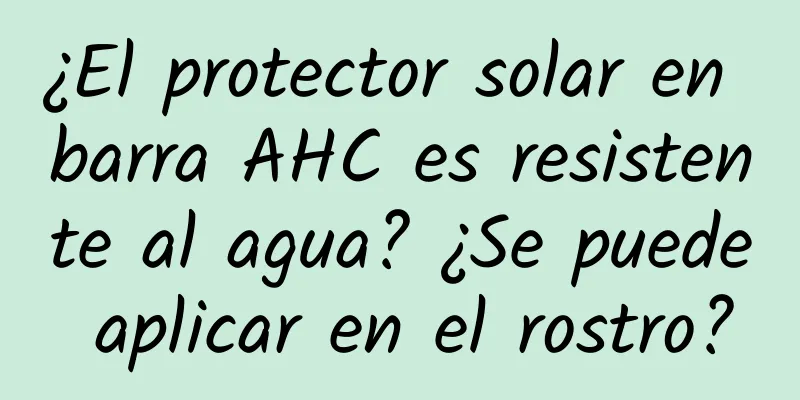 ¿El protector solar en barra AHC es resistente al agua? ¿Se puede aplicar en el rostro?