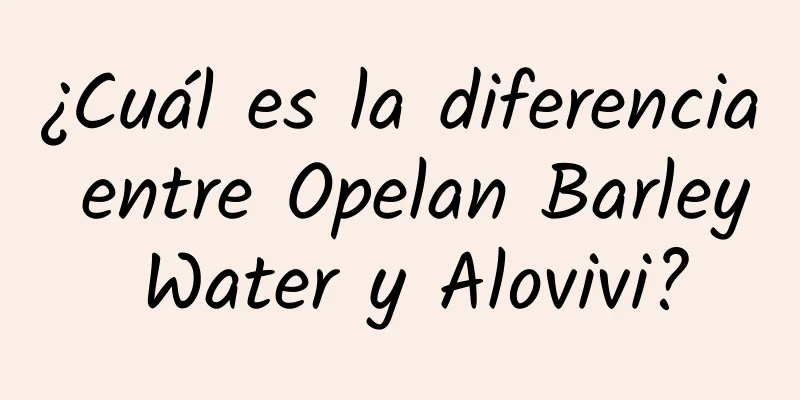 ¿Cuál es la diferencia entre Opelan Barley Water y Alovivi?