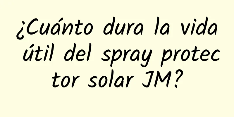 ¿Cuánto dura la vida útil del spray protector solar JM?