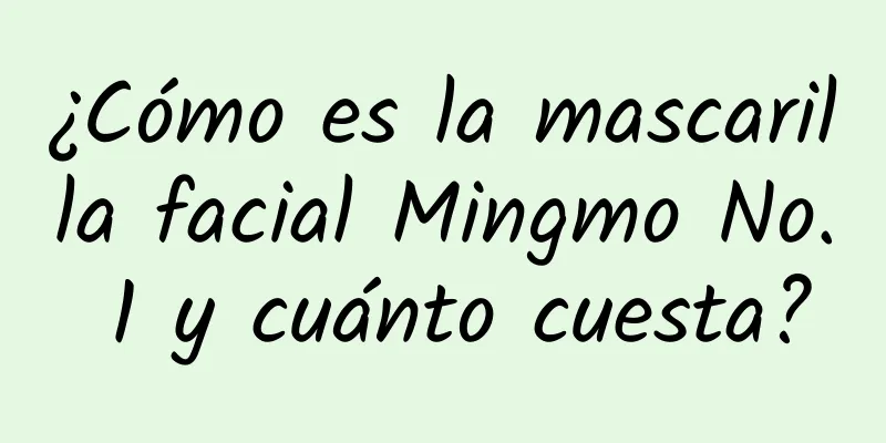 ¿Cómo es la mascarilla facial Mingmo No. 1 y cuánto cuesta?