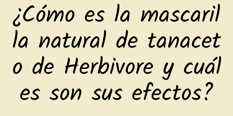 ¿Cómo es la mascarilla natural de tanaceto de Herbivore y cuáles son sus efectos?