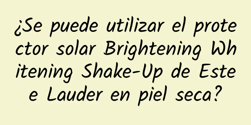 ¿Se puede utilizar el protector solar Brightening Whitening Shake-Up de Estee Lauder en piel seca?