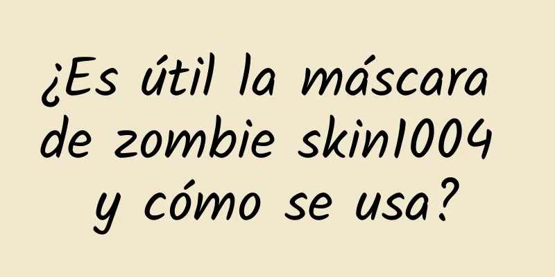 ¿Es útil la máscara de zombie skin1004 y cómo se usa?