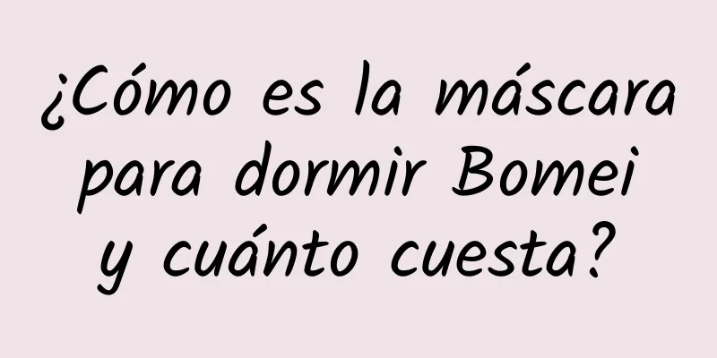 ¿Cómo es la máscara para dormir Bomei y cuánto cuesta?