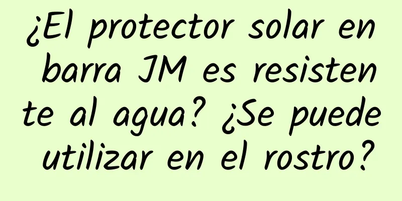 ¿El protector solar en barra JM es resistente al agua? ¿Se puede utilizar en el rostro?