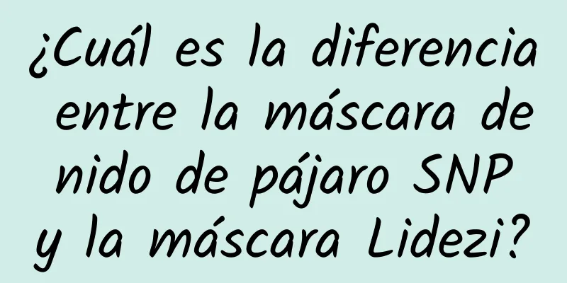 ¿Cuál es la diferencia entre la máscara de nido de pájaro SNP y la máscara Lidezi?