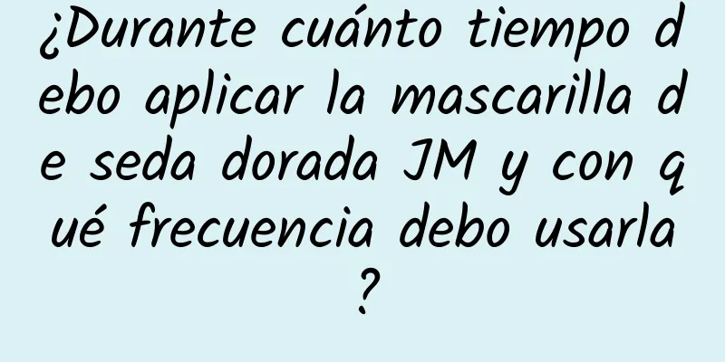 ¿Durante cuánto tiempo debo aplicar la mascarilla de seda dorada JM y con qué frecuencia debo usarla?