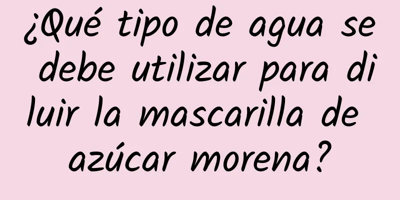 ¿Qué tipo de agua se debe utilizar para diluir la mascarilla de azúcar morena?