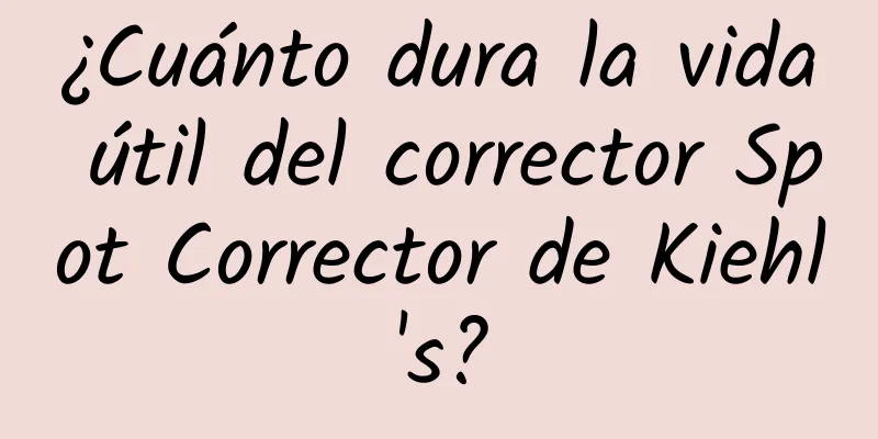 ¿Cuánto dura la vida útil del corrector Spot Corrector de Kiehl's?