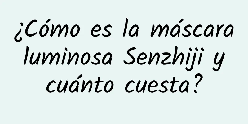 ¿Cómo es la máscara luminosa Senzhiji y cuánto cuesta?