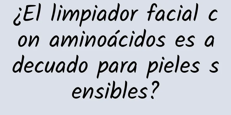 ¿El limpiador facial con aminoácidos es adecuado para pieles sensibles?