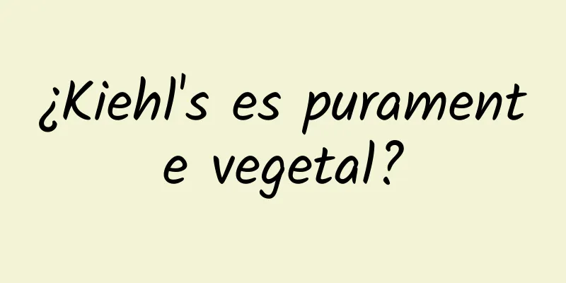 ¿Kiehl's es puramente vegetal?