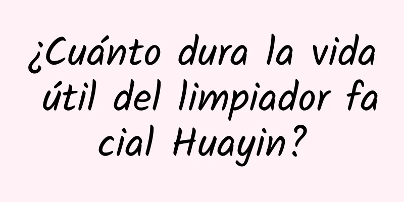 ¿Cuánto dura la vida útil del limpiador facial Huayin?