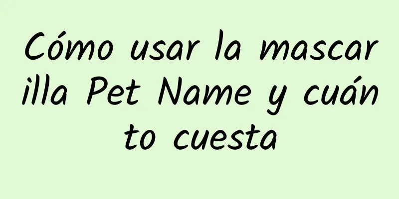 Cómo usar la mascarilla Pet Name y cuánto cuesta