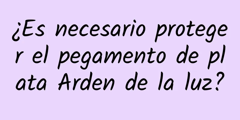 ¿Es necesario proteger el pegamento de plata Arden de la luz?