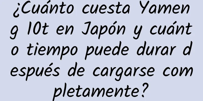 ¿Cuánto cuesta Yameng 10t en Japón y cuánto tiempo puede durar después de cargarse completamente?