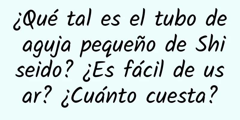 ¿Qué tal es el tubo de aguja pequeño de Shiseido? ¿Es fácil de usar? ¿Cuánto cuesta?